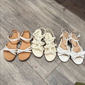 Bundle of 3 girls size 1 sandals